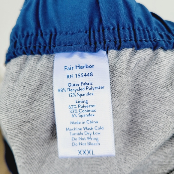 Fair Harbor Men's The Anchor Mist Seaview Lined Short 8" size 3XL - Picture 11 of 14